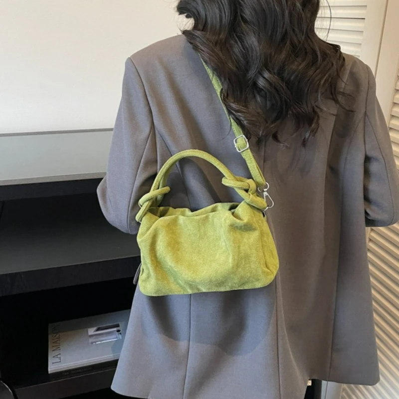 Retro Suede Crossbody Bag New Women Casual Shoulder Bag Fashionable Everyday Purse Texture casual and versatile commuting bag - Image 4