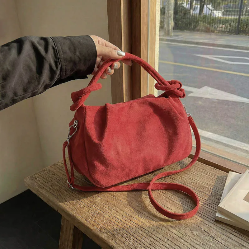 Retro Suede Crossbody Bag New Women Casual Shoulder Bag Fashionable Everyday Purse Texture casual and versatile commuting bag
