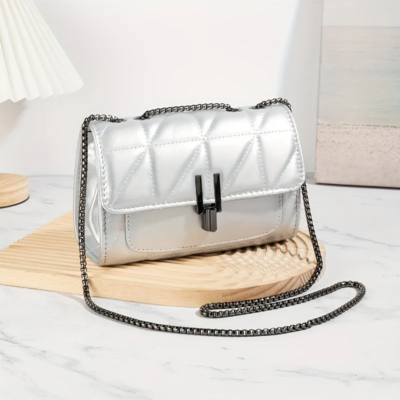 Women's Versatile Chain Bag 2024 New High-end Fashion Shoulder Bag Light Luxury Diamond Embroidered Messenger Bag Bag Women - Image 2