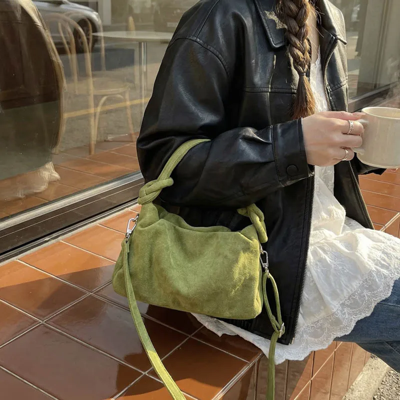 Retro Suede Crossbody Bag New Women Casual Shoulder Bag Fashionable Everyday Purse Texture casual and versatile commuting bag - Image 3